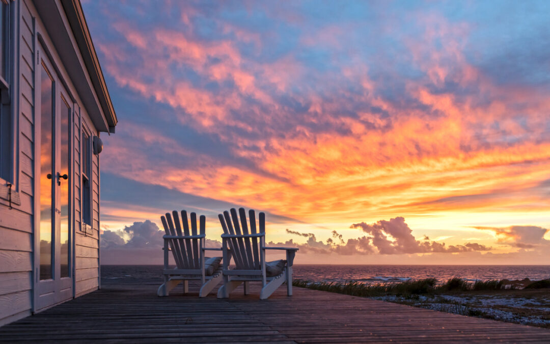 vacation home at the beach during the off season